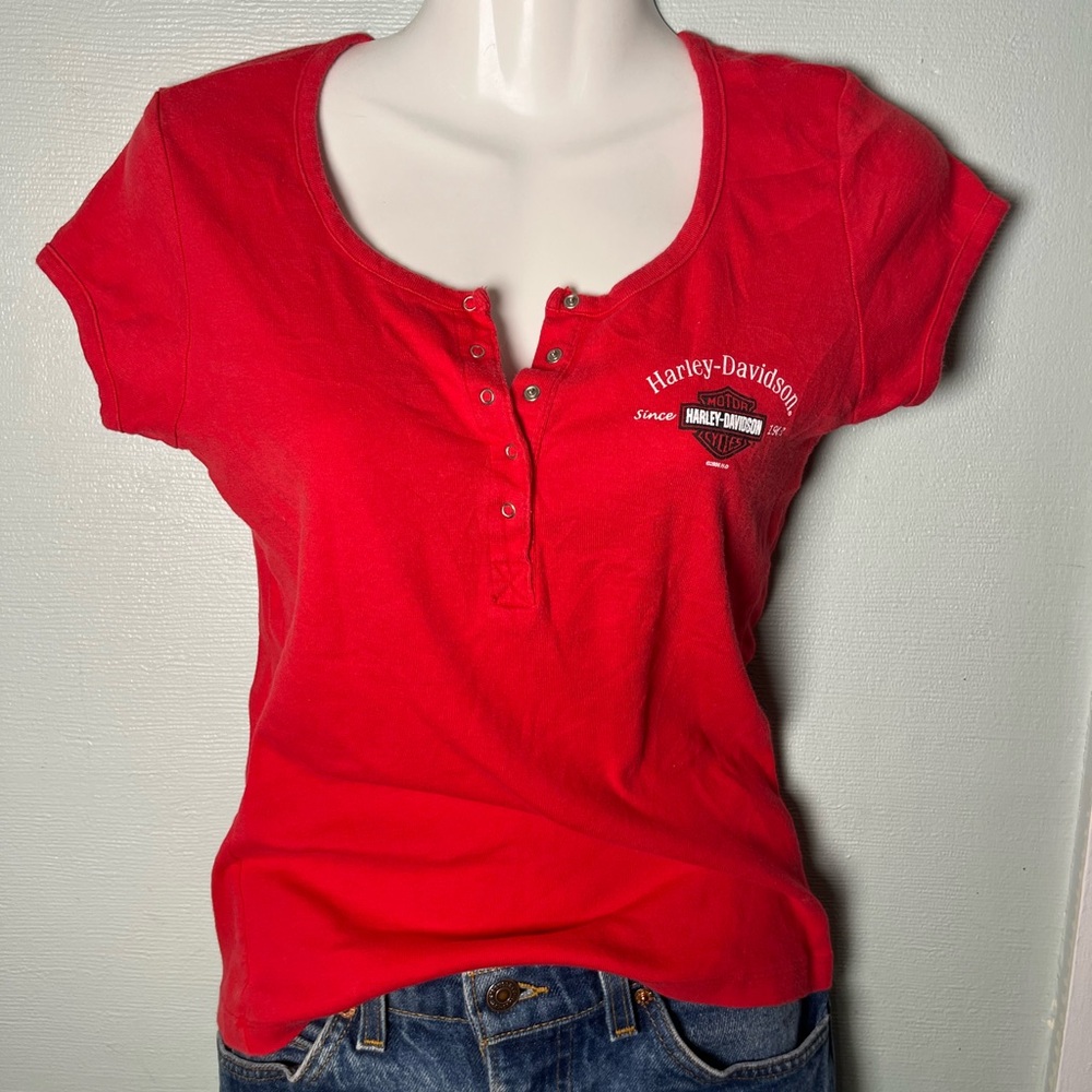 Women’s Harley D T And Sleeveless Bling Shirt BUNDLE OF 4 Sz M & L Motorcycle - Picture 9 of 12